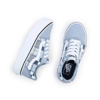 Baskets Vans Ward Platform Youth Patchwork Light Blu 3 Baskets Vans Ward Platform Youth Patchwork Light Blu – Image 3