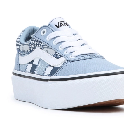 Baskets Vans Ward Platform Youth Patchwork Light Blu 6 Baskets Vans Ward Platform Youth Patchwork Light Blu – Image 6