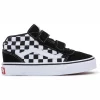 Baskets Vans Youth Ward Mid V Checkerboard Black White