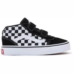Baskets Vans Youth Ward Mid V Checkerboard Black White
