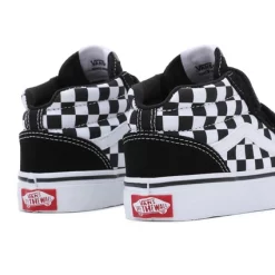 Baskets Vans Youth Ward Mid V Checkerboard Black White -Pas Cher Baskets Magasin VN0A5HZ9BA 3