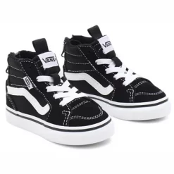 Baskets Vans Toddler Filmore Hi Zip Suede Canvas Black White