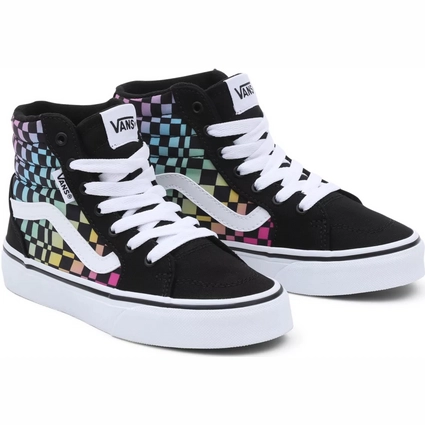 Baskets Vans Youth Filmore Hi Trippy Checkerboard Multi Black 2 Baskets Vans Youth Filmore Hi Trippy Checkerboard Multi Black – Image 2