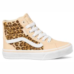 Baskets Vans Jeune Filmore Hi Animal Pop Peach Beige White
