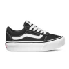 Vans Youth Ward Platform Canvas Noir Blanc