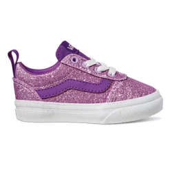 Baskets Vans Ward Slip On Glitter Toddler Sidewall Purple