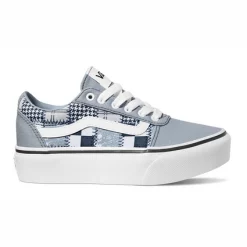 Baskets Vans Ward Platform Youth Patchwork Light Blu