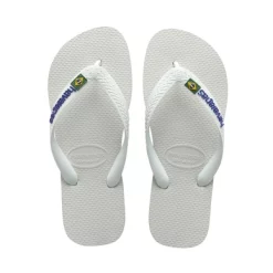 Tongs Havaianas Brasil Logo Blanc